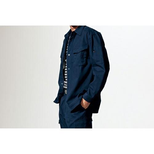 【廃番特価】M-5L 作業服 寅壱 作業着 3950-125 長袖シャツ 綿100％ (大きいサイズも同価格) | 寅壱 | 12
