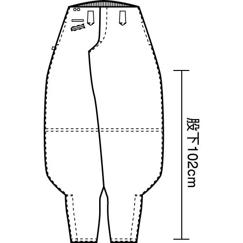 寅壱 7016-418 超超ロング八分 115cm (鳶衣料 春夏用)｜1up｜04