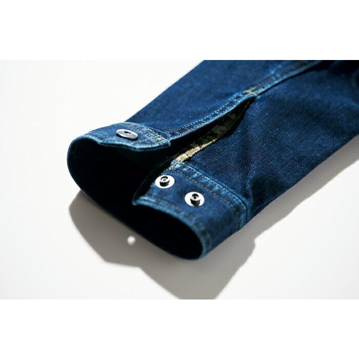 S-5L 作業服 寅壱 作業着 8830-124 デニムブルゾン(年間 スリムフット) | 寅壱 | 12