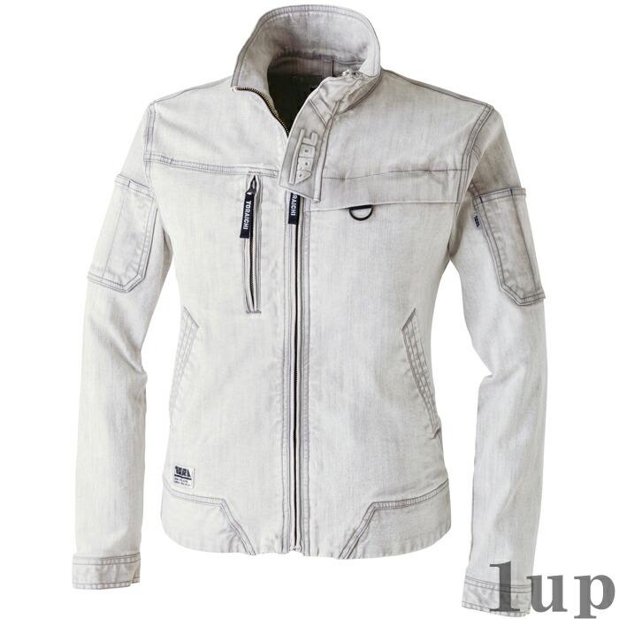 S-5L 作業服 寅壱 作業着 8870-124 デニムワークジャケット (スリムフィット 年間)(大きいサイズも同価格) | 寅壱 | 06