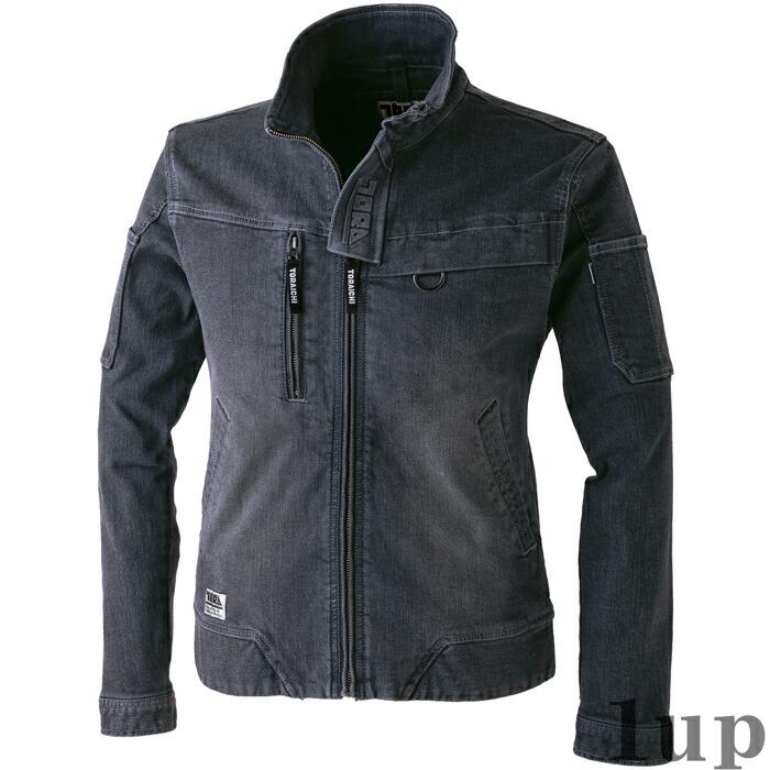 S-5L 作業服 寅壱 作業着 8870-124 デニムワークジャケット (スリムフィット 年間)(大きいサイズも同価格) | 寅壱 | 07