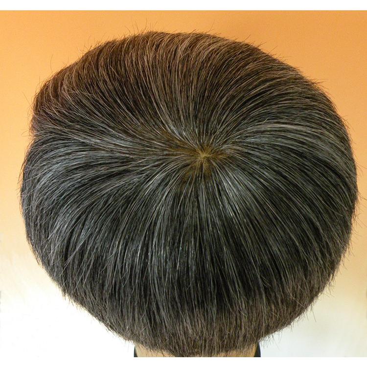 白髪50％、左パート・カット済み・耐熱人工毛と人毛のミックス　部分かつら |  | 01