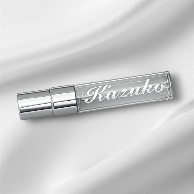 【名入れ・アトマイザー】ガラス彫刻アトマイザー 5ml シルバー名前入り 誕生日プレゼント プチプラギフト | 