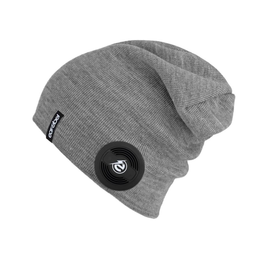 帽子 ニット帽 メンズ レディース 防寒 フリーサイズ ヘッドホン付 マイク内蔵 着脱可能 Bluetooth グレー｜2011genegallium