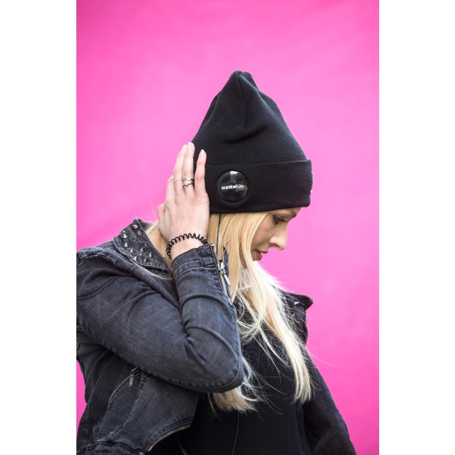 Breath 黒 ニット帽 帽子 ニット帽 メンズ レディース 防寒 フリーサイズ ヘッドホン