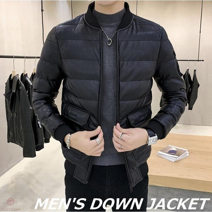 ダウンジャケット メンズ ジャケット 防風 防寒 レザージャケット 保温 厚手 ジャンパー 秋 冬 冬服 冬物 防寒着 メンズファッション 男性 通勤 3mjp04 Tsutsumi 通販 Yahoo ショッピング