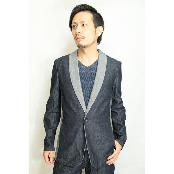 ジャケット・アウター HERRINGBONE SHAWL COLLAR JACKET Exodus exodus HERRINGBONE SHAWL COLLAR JACKET