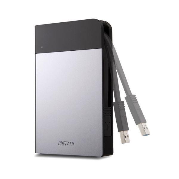 バッファローICカード対応MILスペック耐衝撃ボディー防滴・防塵ポータブルHDD 1TB シルバー HD-PZN1.0U3-S1台