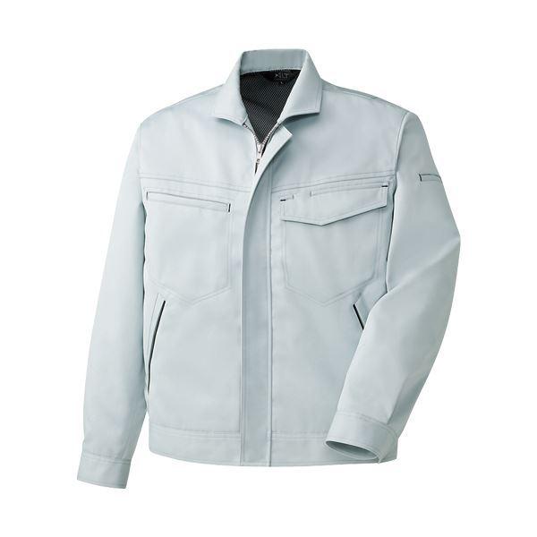 (まとめ）長袖ブルゾン 制電ソフトツイル グレー Lサイズ〔×3セット〕