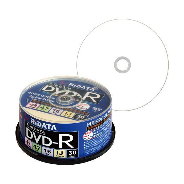 【 送料無料 】(まとめ) RiDATA データ用DVD-R4.7GB 1-16倍速 ホワイトワイドプリンタブル スピンドルケース D-R16X47G.PW30SP B1パック(30枚) 〔×10セット〕