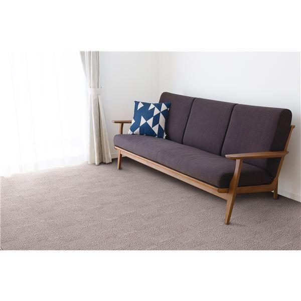 【 送料無料 】カーペット/絨毯 〔江戸間10畳 グレージュ〕 ホットカーペット・ロボット掃除機対応 日本製 『ロルカ』 プレーベル〔代引不可〕【 お買得 】