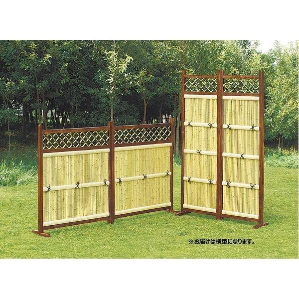 目隠し竹垣 2枚組 横型 完成品〔代引不可〕