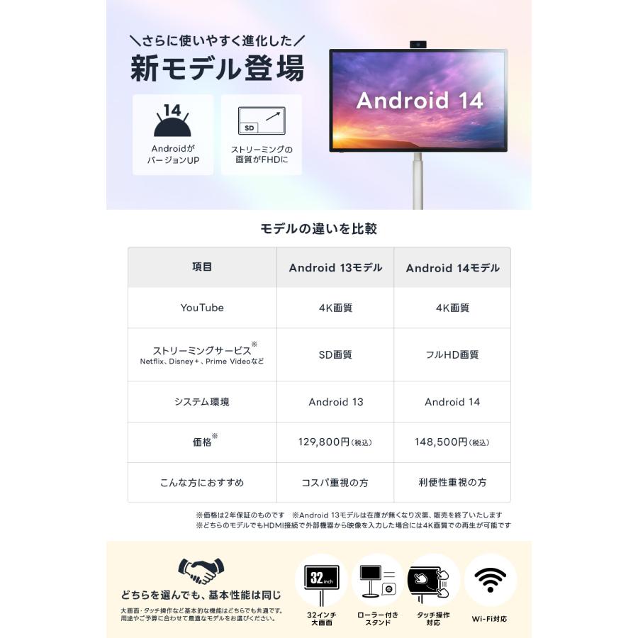 Adget Alternative 32inch スタンド付き大画面タブレット モニター 4K