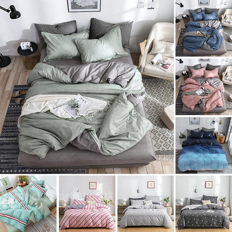 布団カバーセット シングルorダブル 3点セットor4点セット 洋式 掛け布団カバー 敷き布団カバー 枕カバー ベッドシーツ ボックスシーツ ベッドカバーセット