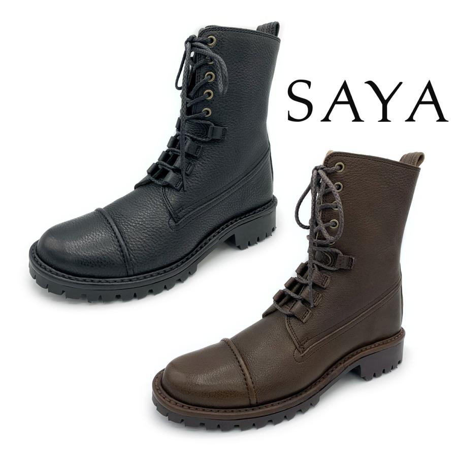 SAYA（サヤ） レースアップ ブーツ 50432Z 靴 : 202シューズモリ Yahoo