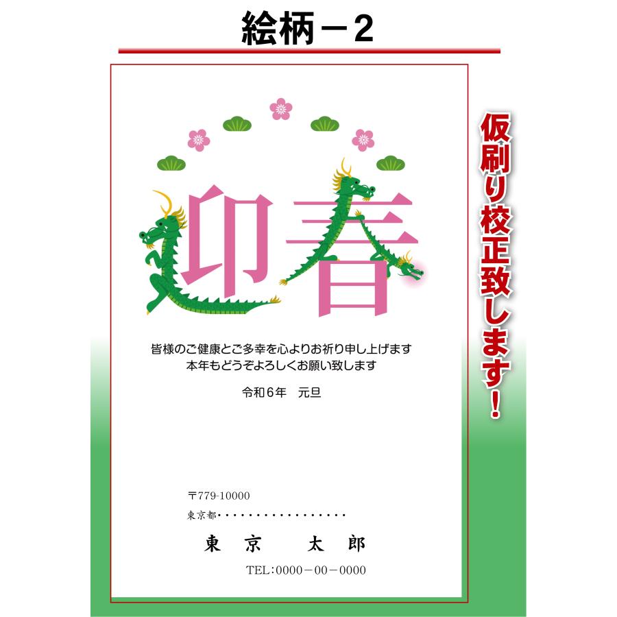 年賀はがき 印刷 50枚 差出人印刷  仮刷り確認ok｜2030ginya｜03