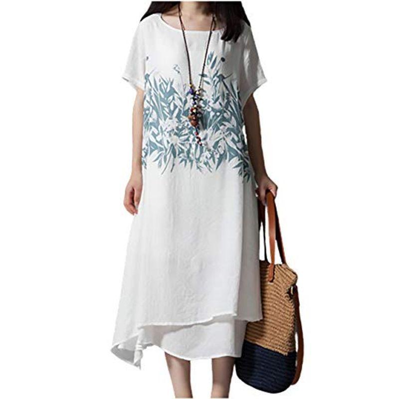 Chunatch ワンピース 半袖 シンプル 無地 Vネック マキシ丈 ボタン マタニティ カジュアル ルーム ロング ロングスカート 冬 バーゲン 特別送料無料