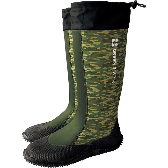 アトム 農業・園芸用長靴 2628 グリーンマスター アクティブ 迷彩 防水