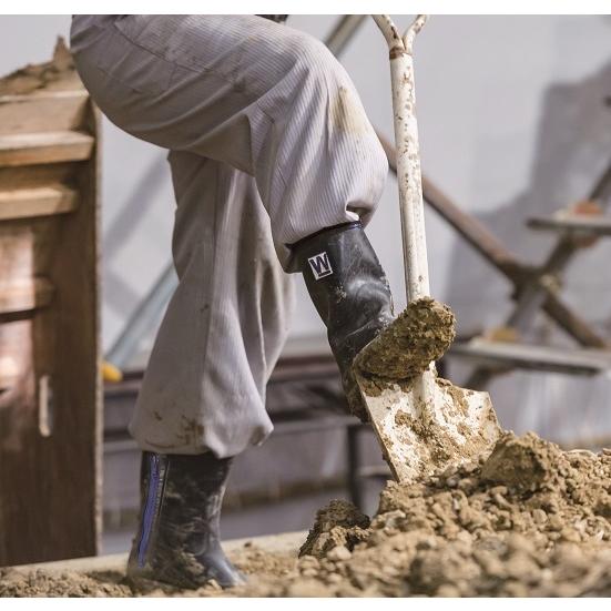 アトム 472 快足ゴムタビW 防水足袋 ゴム足袋 股付 ファスナー付き