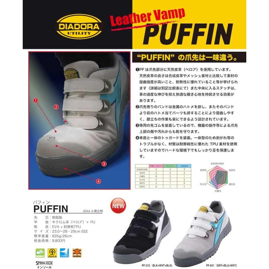 DIADORA ユーティリティー安全靴 ホワイト/グリーン ベルクロ　販売終了品 DIADORA ユーティリティー安全靴 ホワイト/グリーン ベルクロ