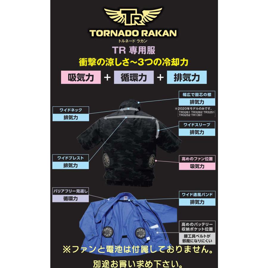 新品未使用 日新被服 空調服一式セット 日新被服 TR 空調服 TR1392 トルネードラカン 服のみ ポリ100