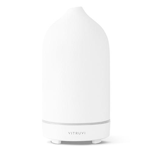 Vitruvi 加湿器 卓上 アロマディフューザー アロマ 加湿器 おしゃれ 冷暖房器具 空調家電 アロマディフューザー 白い アロマ A B08x6d1w52 ネットショップ道 静音 1ml 無水自動電源オフ 時間設定