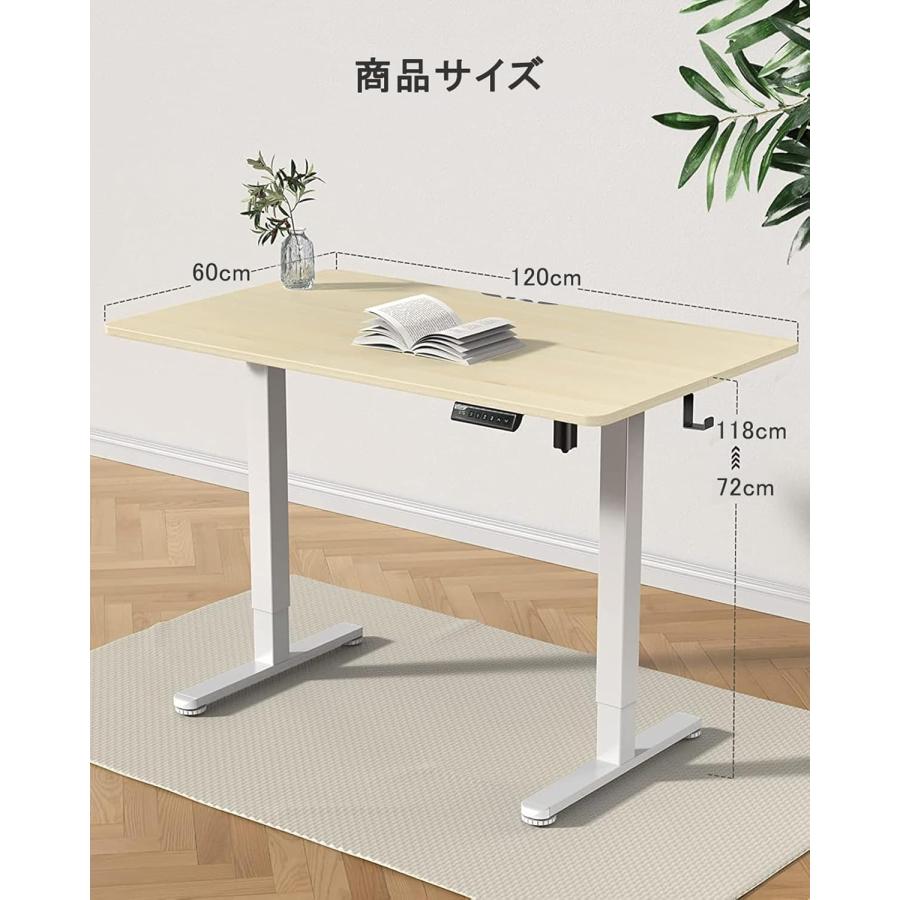ErGear 電動 オフィスワークテーブル 昇降式デスク 高さメモリー機能 ErGear 電動昇降デスク 120cm 耐荷重80kg 高さメモリー