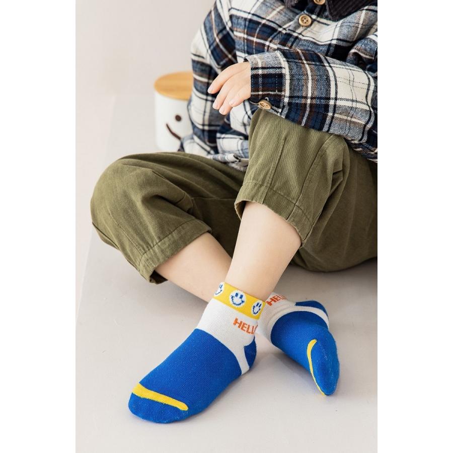 送料無料 靴下 キッズ 夏用 メッシュ こども 子供用ショートソックス 男の子 5足セット |靴下 ソックス  速乾 消臭 【b22108】(メール便) |  | 10