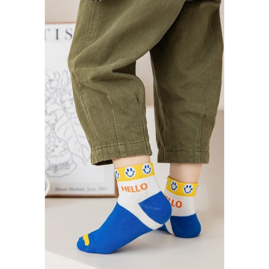 送料無料 靴下 キッズ 夏用 メッシュ こども 子供用ショートソックス 男の子 5足セット |靴下 ソックス  速乾 消臭 【b22108】(メール便) |  | 11