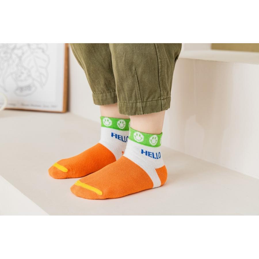 送料無料 靴下 キッズ 夏用 メッシュ こども 子供用ショートソックス 男の子 5足セット |靴下 ソックス  速乾 消臭 【b22108】(メール便) |  | 14