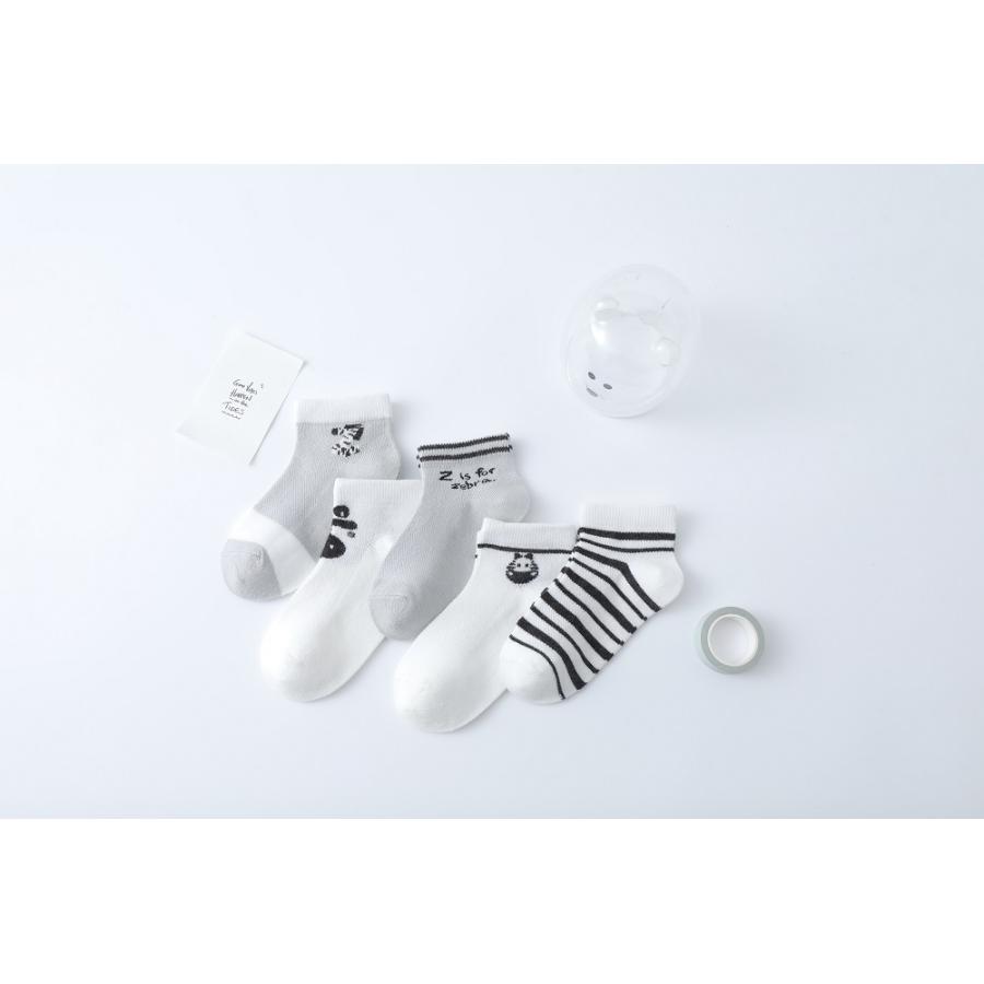 送料無料 靴下 キッズ 夏用 メッシュ こども 子供用ショートソックス 男の子 5足セット |靴下 ソックス  速乾 消臭 【b22109】(メール便) |  | 01