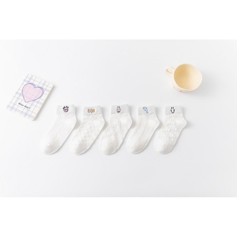 送料無料 靴下 キッズ 夏用 こども 女の子 子供用ソックス 5足セット |靴下 ソックス 速乾 消臭 【g22006】(メール便) |  | 01