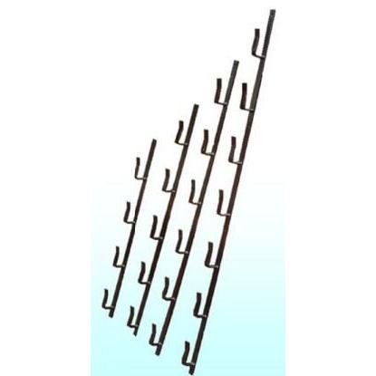 鈴文 鉄 十手型金具 6段 1100mm (4尺) 10本入 本州以外へは追加送料