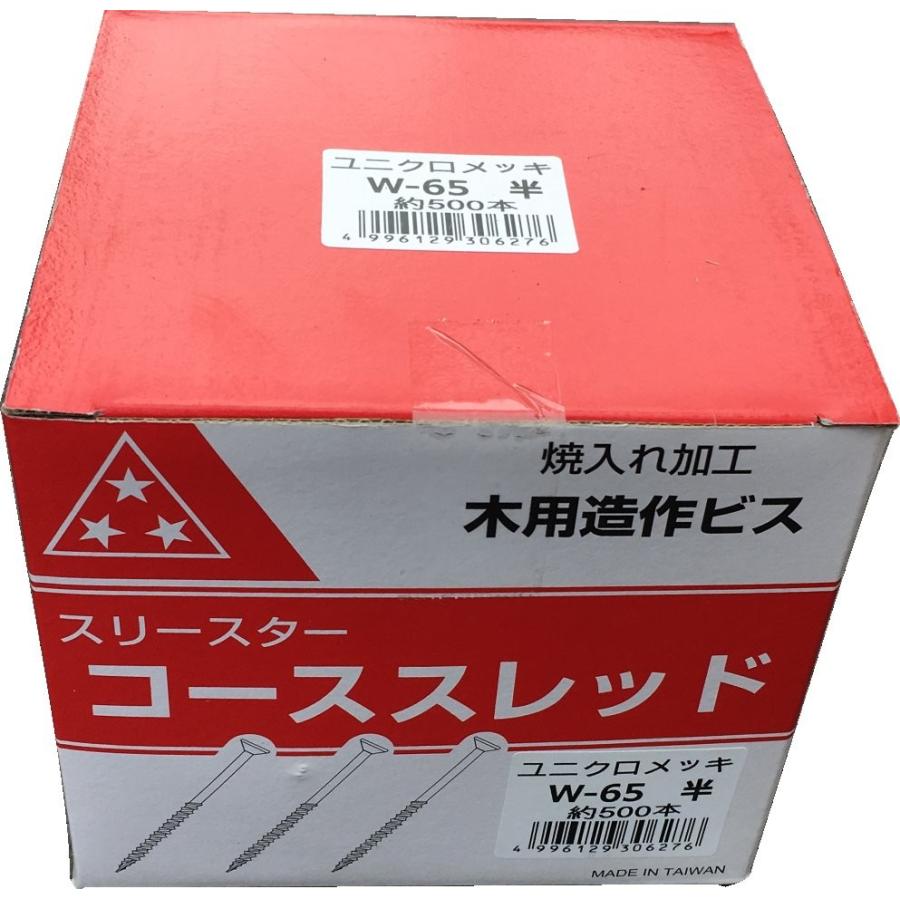 三星 コーススレッド 65mm 500本 半ネジ 造作ビス : 24-7 - 通販