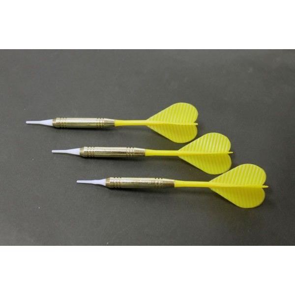 高知インター店 ダーツ矢 ソフトチップ ハウスダーツ3本セット Pro Darts仕様 イエロー 初心者