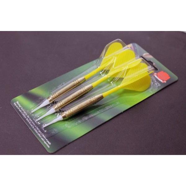 ダーツ矢 ソフトチップ ハウスダーツ3本セット PRO DARTS仕様 イエロー