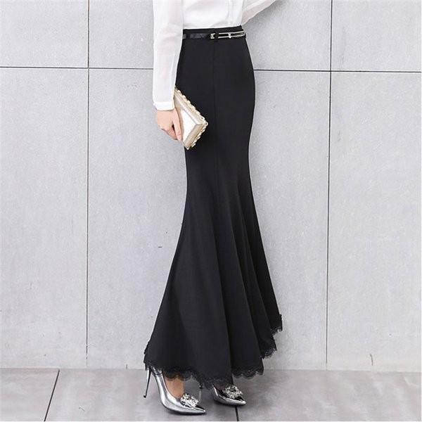 人気のファッショントレンド トップ100黒 マーメイド スカート ロング