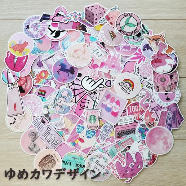 ピンク スケートボード ステッカー GIRL ガールスケートボード STICKER ステッカー BOX LOGO STICKER