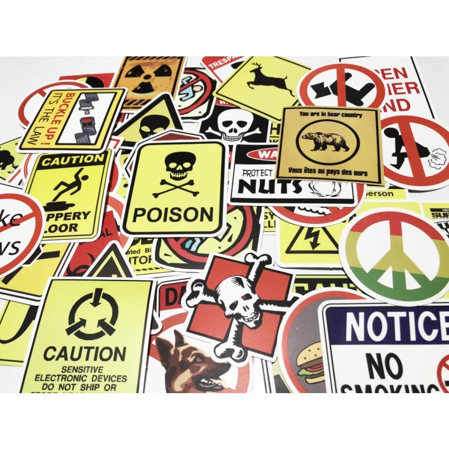 ステッカー スノボ 車 防水 かっこいい ポップ サーフィン アメリカン アウトドア バイク ミラー おもしろ 傷隠し スーツケース オシャレ 大量 50枚 Caution 24ust まんぞく百貨店 通販 Yahoo ショッピング