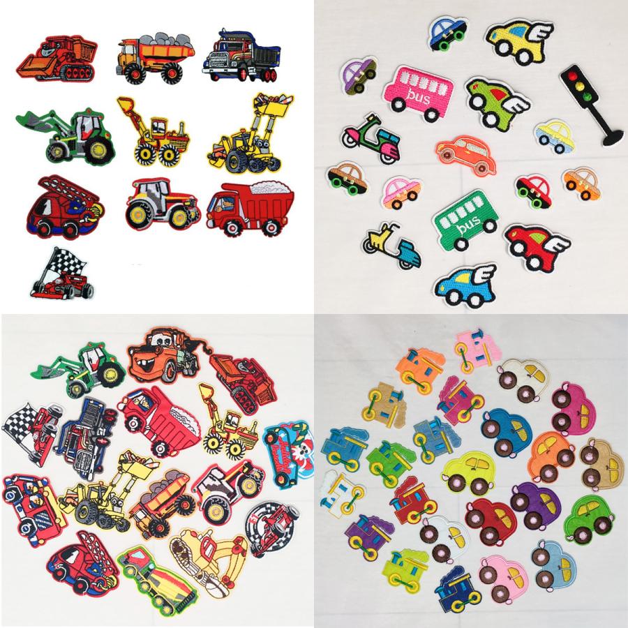 ワッペン アイロン 男の子 車 セット かっこいい くるま 働く車  