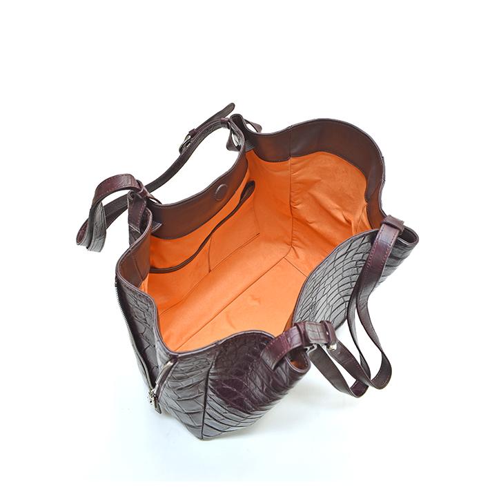 クロコダイル ハンドバッグ トートバッグ マット 本革 鰐革 ワニ革