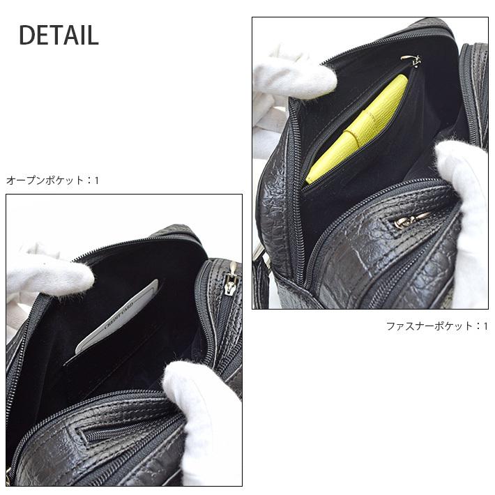 カイマン & 牛革 セカンドバッグ メンズ 本革 ダブルファスナー カイマン & 牛革 セカンドバッグ メンズ 本革 ダブルファスナー