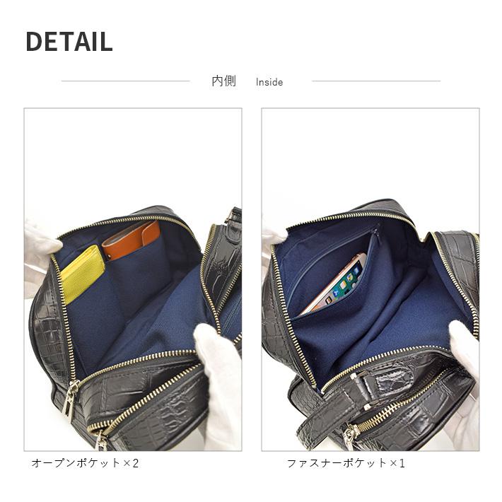 クロコダイル メンズ セカンドバッグ センター取り マット 日本製 JRA 本革 鰐革 ワニ革 リアルレザー メンズ ブラック No.508892の画像