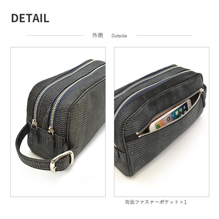 クロコダイル メンズ セカンドバッグ センター取り マット 日本製 JRA 本革 鰐革 ワニ革 リアルレザー メンズ ブラック No.508993の画像