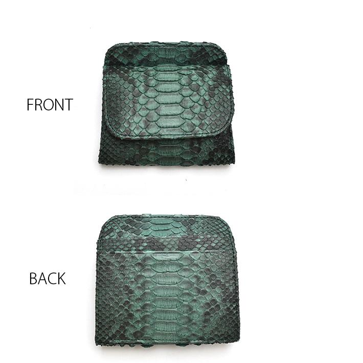 パイソン 小銭入れ コインケース ミニ財布 カードケース 本革 ヘビ革 蛇革 スネーク 財布 ウォレット お財布 さいふ サイフ 小銭入れ  No.607347 |  | 06