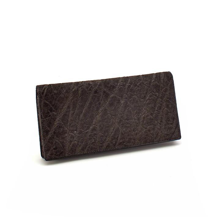 エレファント 長財布 束入れ かぶせ 無双 日本製 JRA 本革 象革 ゾウ革 希少 リアルレザー メンズ 父の日 No.607448 |  | 02