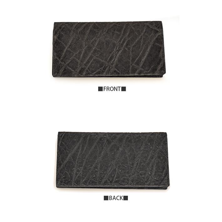 エレファント 長財布 束入れ かぶせ 無双 日本製 JRA 本革 象革 ゾウ革 希少 リアルレザー メンズ 父の日 No.607448 |  | 03