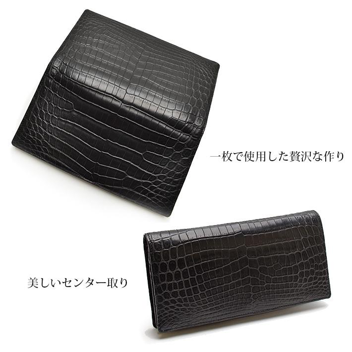 日本製 JRA クロコダイル 長財布 束入れ 一枚革 センター取り 日本製 JRA クロコダイル 長財布 束入れ 一枚革 センター取り
