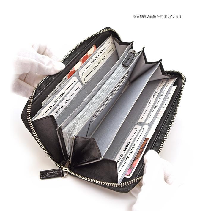 クロコダイル ラウンドファスナー 長財布 マット 財布 本革 レザー 鰐