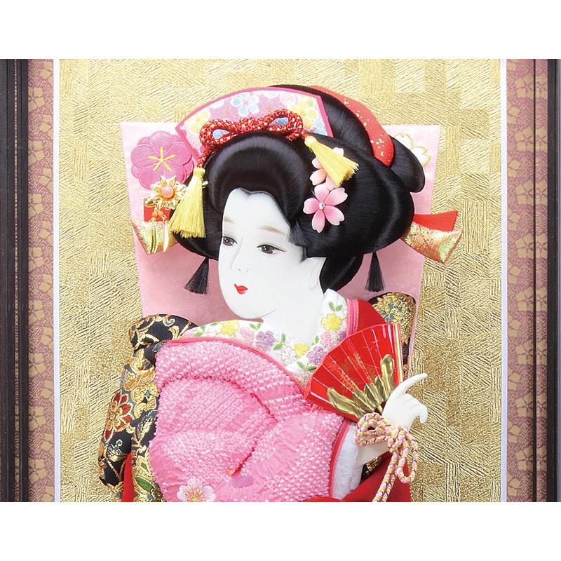 中古 羽子板 ケース飾り 桜小町振袖 道成寺 18号 鉄刀木優雅ケース 戸付 面取ガラス 1111-18-820-1011-18-452 【KU2468711728】(86039円)